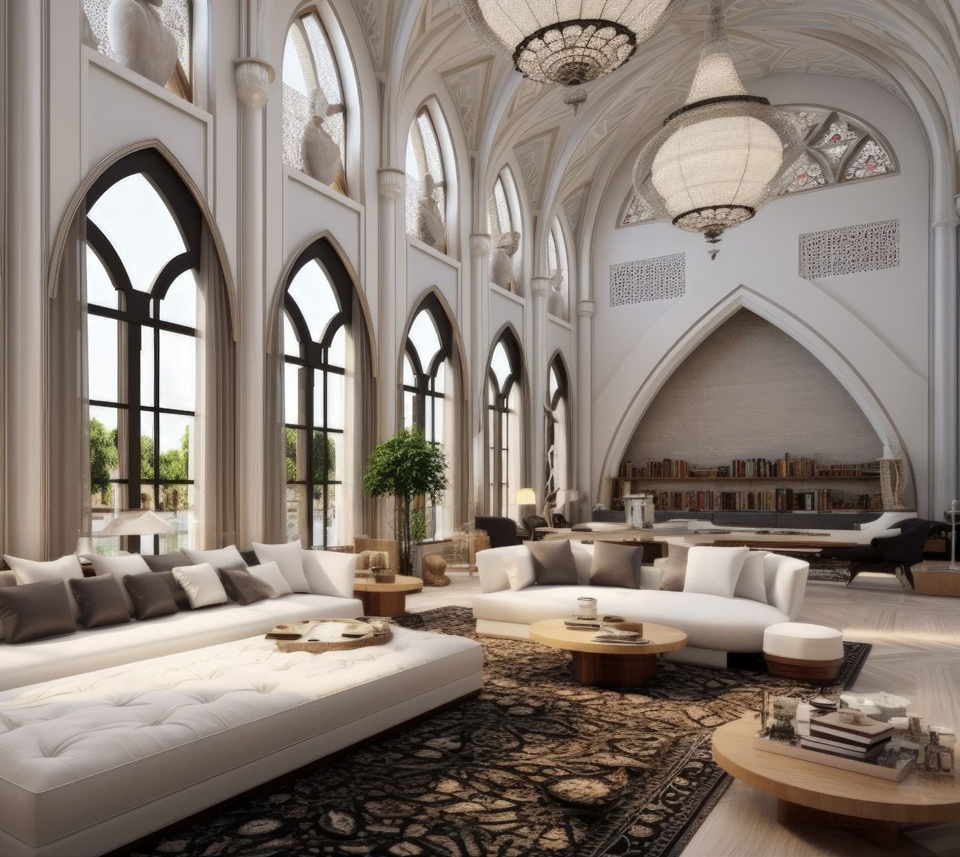 Luxury majlis fitted with smart lighting and control